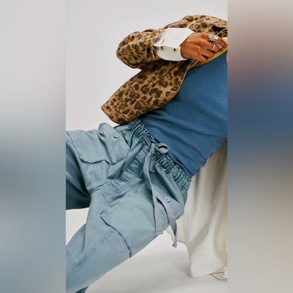 NWT Free People River Stone Pants In Autumn Sky - Picture 5 of 6
